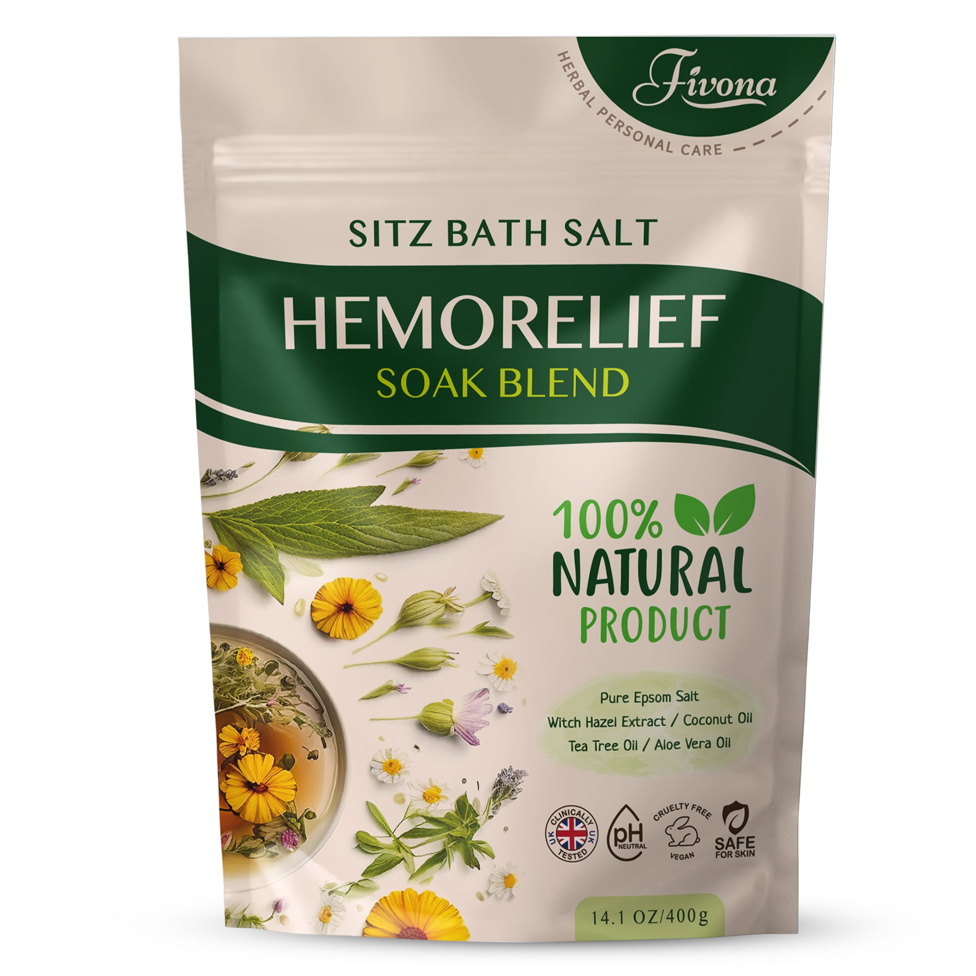 Sitz Bath Salt Blend Epsom Salt Soak for Hemorrhoids & Postpartum