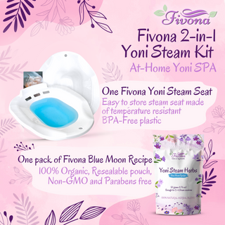 Yoni Steam Kit 2 in 1 Bundle of Fivona Seat and Blue Moon Recipe Steaming Herbs