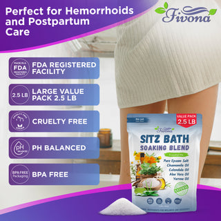 Fivona Hemorrhoids and Postpartum Care Sitz Bath Soak | 40oz