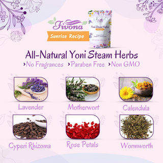 Fivona 2-in-1 Yoni Steam Kit - Steam Herbs Sunrise Recipe and Expandable V-Steam Seat