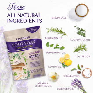 Fivona Foot Soak Blend Epsom Salt with Lavender 14.1oz