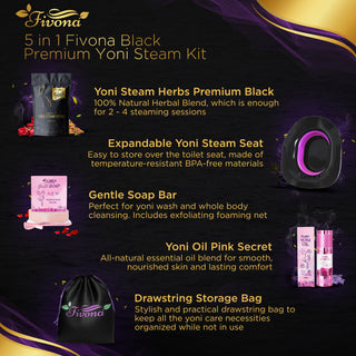 5 in 1 Yoni Care Kit | Premium Black Edition