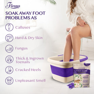 Fivona Foot Care Kit 2 in 1 | Foot Soak Basin & Lavender Foot Soak Blend