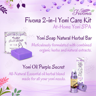 Fivona Yoni Oil with Yoni Bar Herbal Soap for Women | 2 in 1 Set