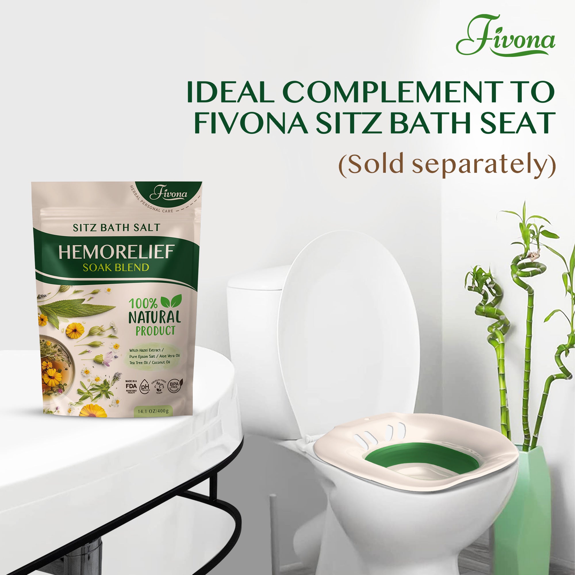 Sitz Bath Salt Blend Epsom Salt Soak for Hemorrhoids & Postpartum