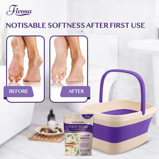 Fivona Foot Care Kit 2 in 1 | Foot Soak Basin & Lavender Foot Soak Blend