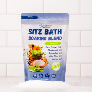 Sitz Bath Soak Kit 2-in-1 Seat with Epsom Salt and Essential Oils Soaking Blend