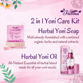 FIVONA 2 in 1 Set pH Balanced Yoni Oil with Herbal Yoni Soap Bar