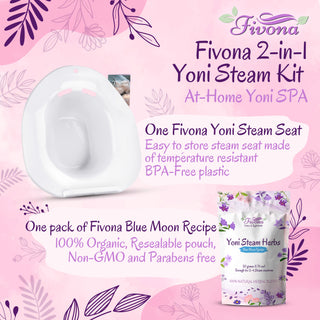 Yoni Steam Kit - V-Steam Seat with Herbs 2 in 1 Bundle - BLUE MOON RECIPE