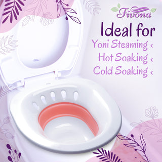 Fivona Yoni Steam Kit 2 in 1 Bundle of Expandable Seat with Steaming Herbal Blend