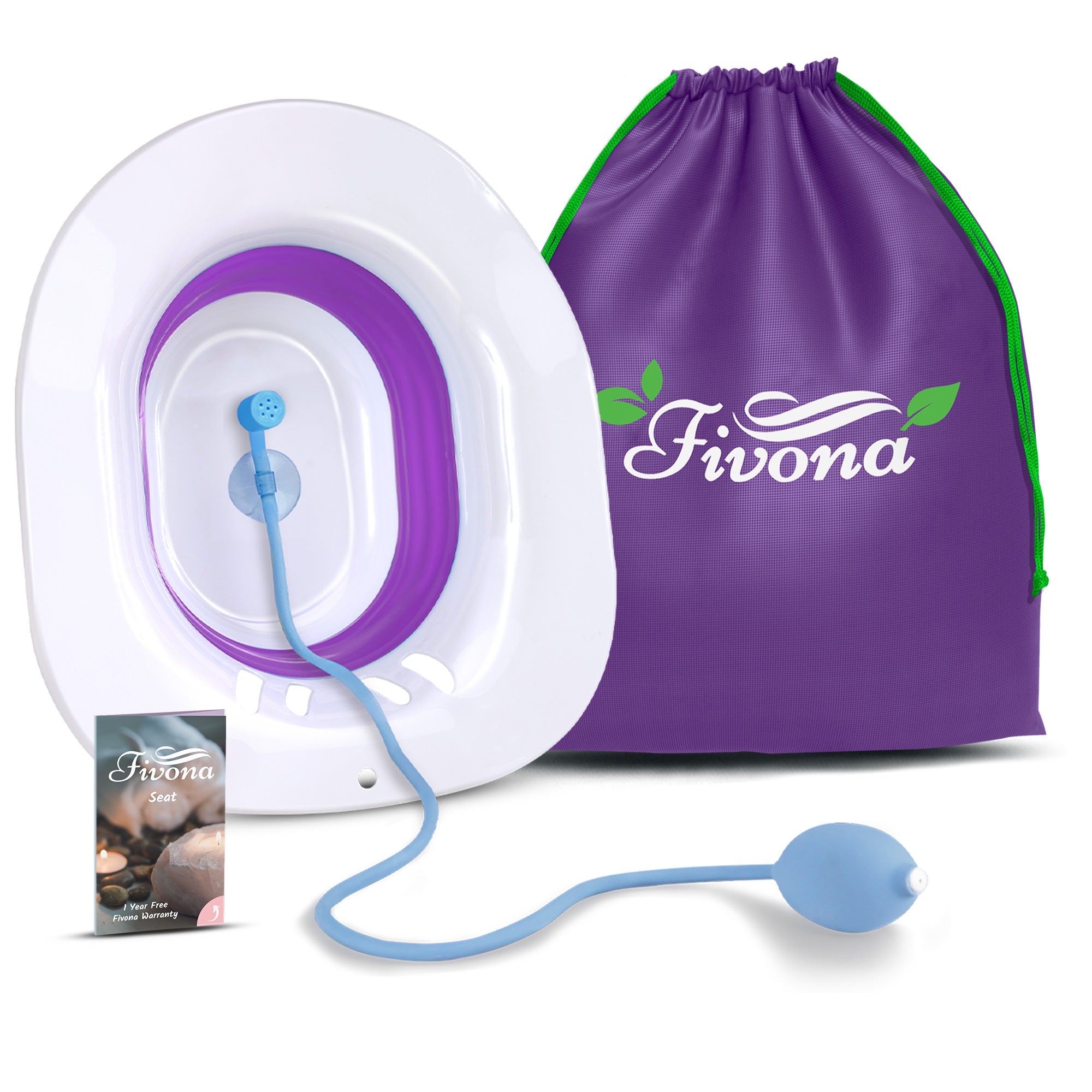 3-in-1 Sitz Bath Foldable Seat with Hand Flusher and Storage Bag ...
