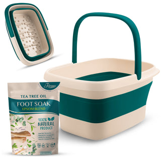 Fivona Foot Care Kit 2 in 1 | Tea Tree Foot Soak Blend & Foot Soak Basin
