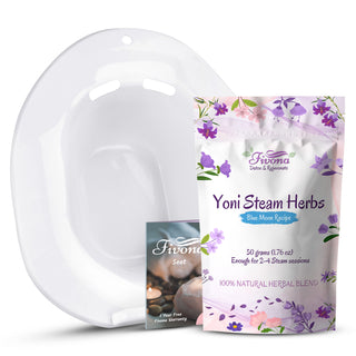 Yoni Steam Kit - V-Steam Seat with Herbs 2 in 1 Bundle - BLUE MOON RECIPE