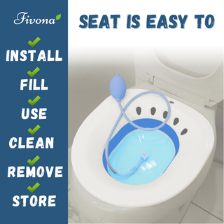 Fivona Seat is easy to install, fill, use, clean, remove and store. 