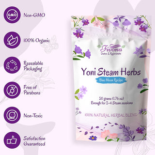 Fivona Yoni Steaming Herbs - BLUE MOON RECIPE - (2-4 steaming sessions) - 1.76 oz