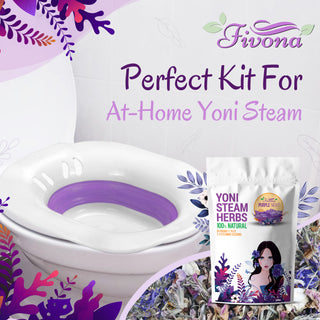 Fivona Yoni Steam Kit | Seat with Purple Night Herbal Blend