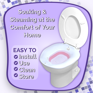 Fivona Over the toilet sitz bath seat is easy to install, use, clean and store. 