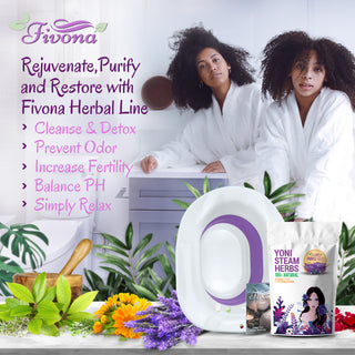 Fivona Yoni Steam Kit Seat with Purple Night Herbal Blend