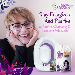 Fivona Yoni Steam Kit Seat with Purple Night Herbal Blend
