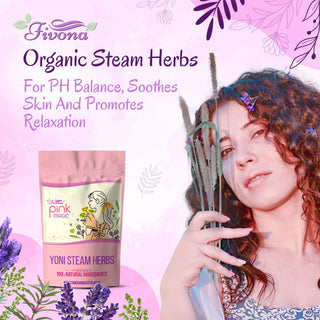 Fivona Yoni Steaming Herbs - Pink Magic Recipe - (2-4 STEAMING SESSIONS) - 1.76 OZ