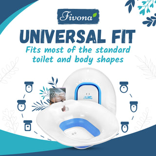 Fivona Sitz Bath Seat has universal fit design. Fits most of the standard toilet and body shapes