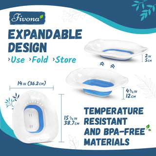 Fivona Seat has expandable design making it easy to use, fold and store. Made with temperature resistant and BPA-free materials.
